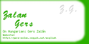 zalan gers business card